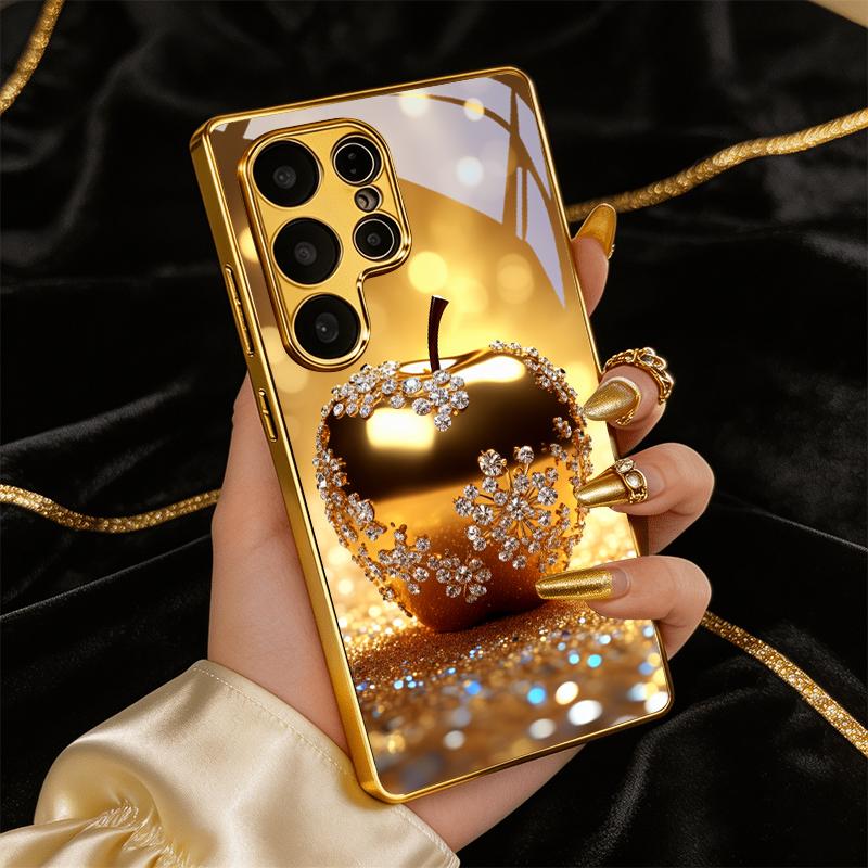 Funkelnde Diamant-Vergoldete Handyhülle Für Samsung Galaxy S25 S24 S26 S23 S22 S21 S20 Ultra Plus FE 26 5G Glasabdeckung