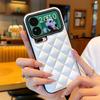 Three-dimensional puff check small fragrance style leather Case For Xiaomi 17 Pro Max Mi 17 Pro 15 Ultra 14 13 ultra Hard Cover