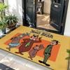 Cartoon Y-Yogi B-Bear Floor Mat Soft Flannel Floor Mat  Suitable for Entryways, Living Rooms, Bedrooms, and Bathrooms