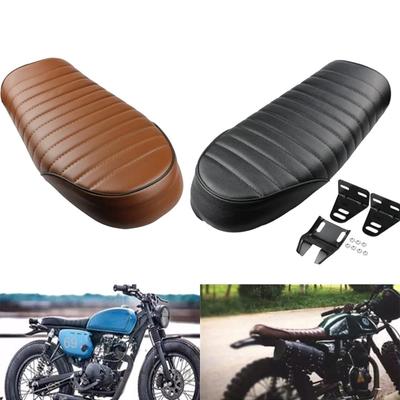 Motorcycle Seat Cushion for Honda CG125 Cafe Racer, Retro Vintage Style, Universal Fit (Black)