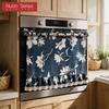 1PC Nuan Series American Countryside Printed Oven Skirt, Lotus Leaf Lace Edge Decorative Oven Door Curtain for Kitchen Home Decor