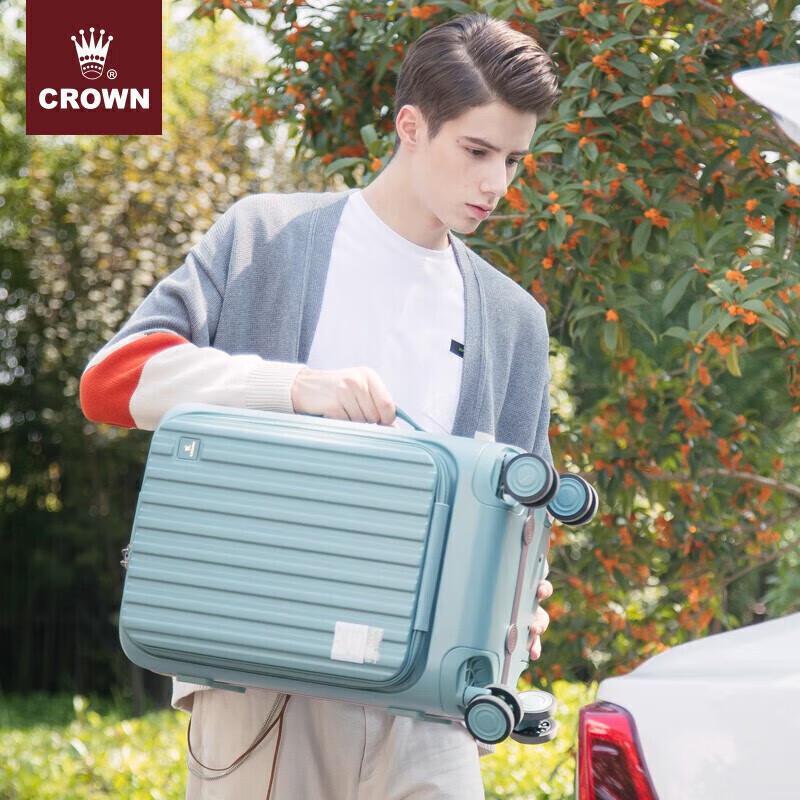 Crown C-F5278H Front-Opening Zippered Aluminum Frame Luggage