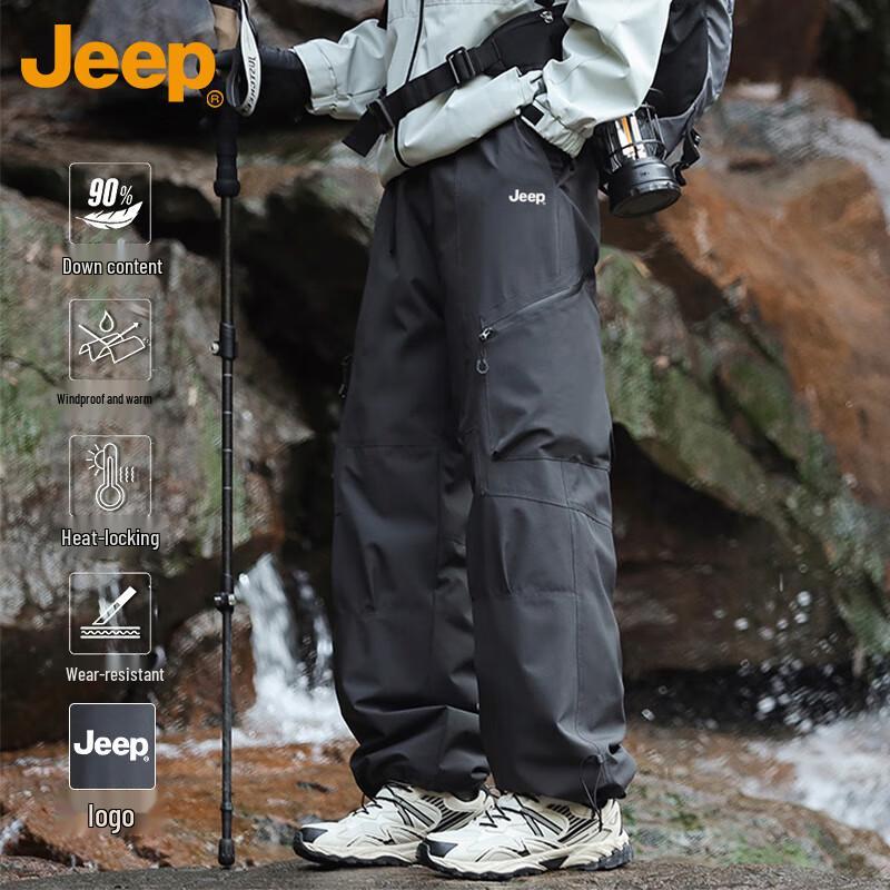 JEEP Men s Winter Warm Straight-Leg Down Pants L