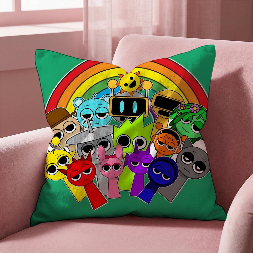 S-Sprunki BRAND Kissenbezug Mehrzweck-Kissenbezug für Zuhause & Auto - Wendbar, Weich & Langlebig für den täglichen Gebrauch