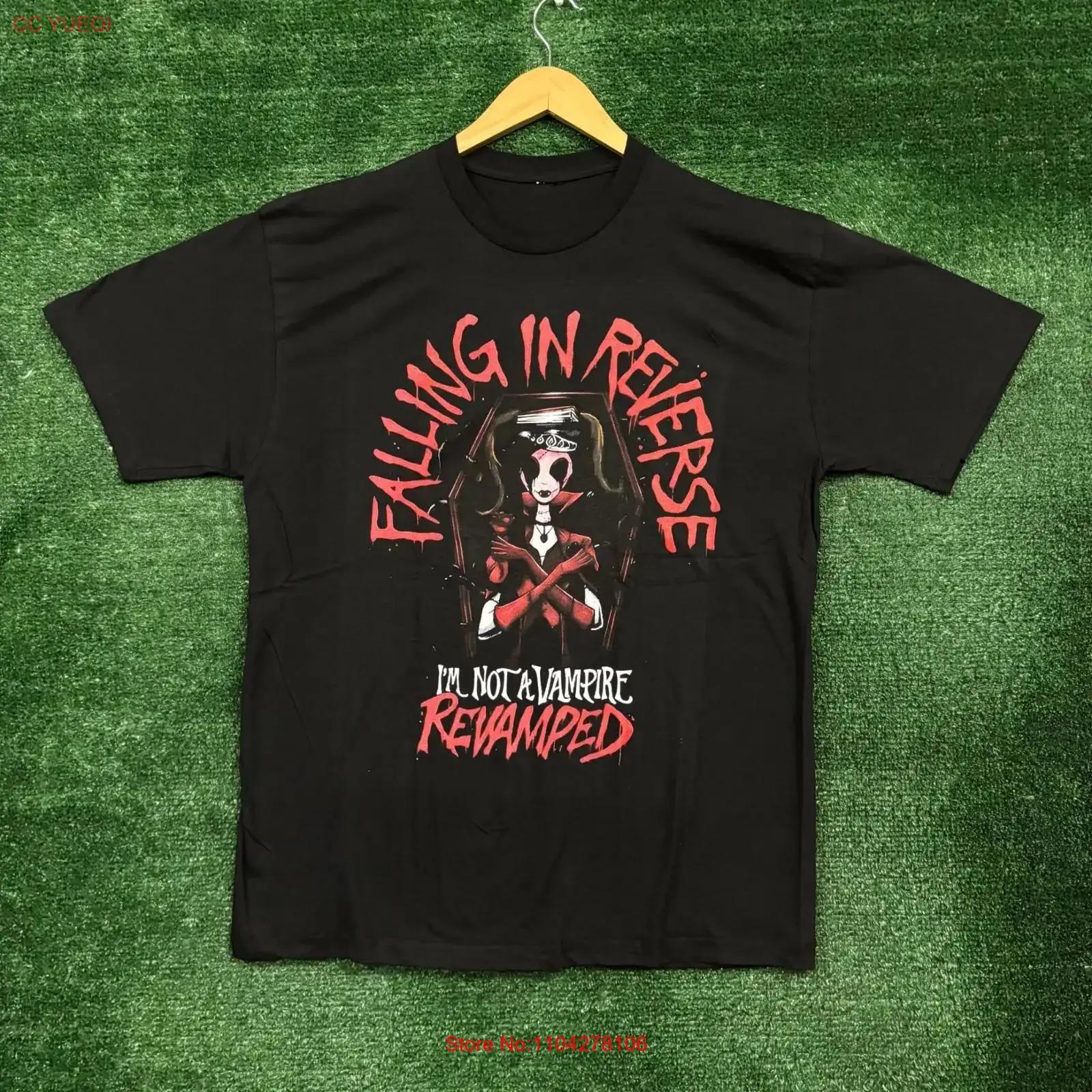 

Falling in Reverse I m Not A Vampire Revamped Rock Band T Shirt Size Large vintage Washed Soft streetwear homme graphic S разноцветный