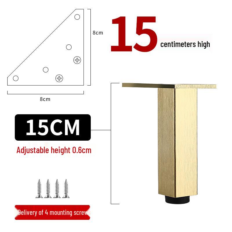 Adjustable Aluminum Alloy Furniture Legs for Cabinets, Sofas, Coffee Tables, TVs, and Beds