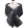 Women's Faux Fox Fur Shawl Cloak: Thick Autumn/Winter Bridal Evening Scarf and Neck Warmer