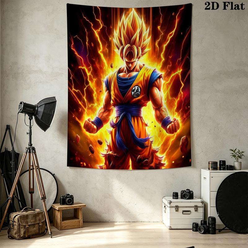 Dragon Ball Z Wall Tapestry Aesthetic Wall Hanging Printed Fabric Blanket Decorative Tapestries For Bedroom Living Room Home Decor