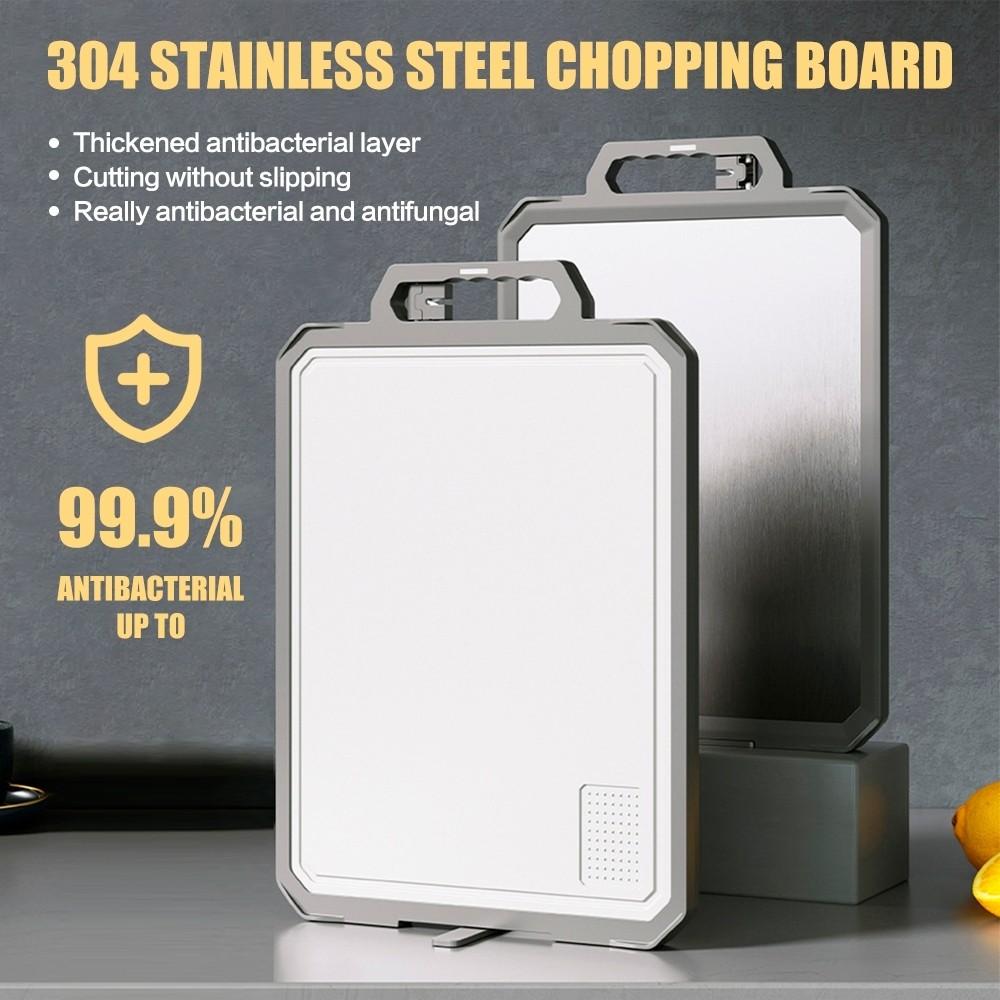 316 Double-sided Cutting Board Stainless Steel Antibacterial Chopping Board Home Kitchen Raw Cooked Food Chopping Block