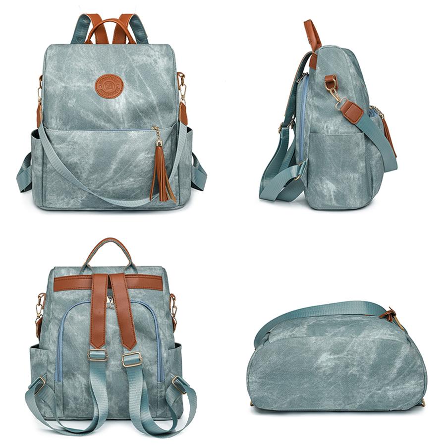 High Quality Leather Washed Women Backpack Student Knapsack Large Capacity Travel Backpack School for Girls Mochilas College Sac