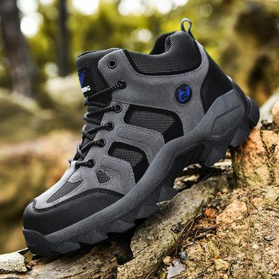 39-48 Men's Plus Size Fashionable High Top Outdoor Hiking and Mountaineering Shoes with Plush Insulation Cotton Shoes Snow Boots