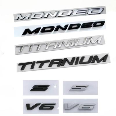 3D ABS Mondeo TITANIUM V6 S Letters Car Fender Emblem Badge Sticker Decals For Mondeo Accessories