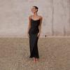 Women's Clothing 2026 Spring and Summer New Suspender Deep V-neck Slim Fit Urban Fashion Solid Color Dress