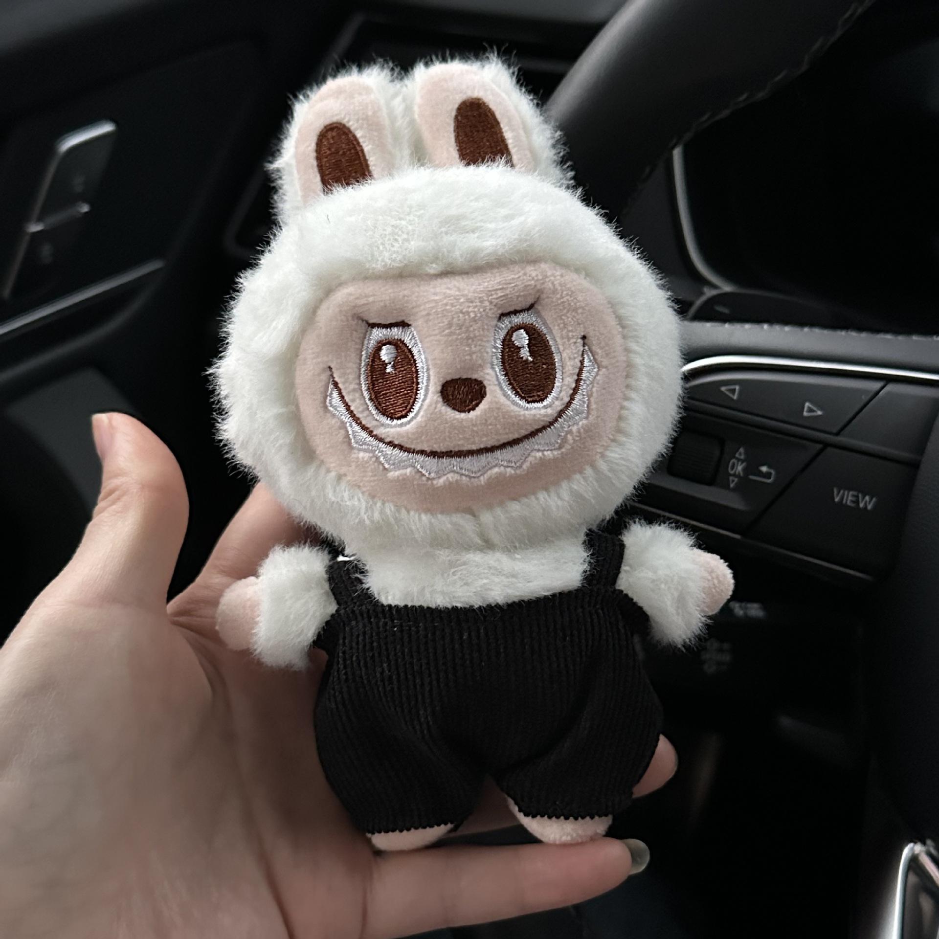 

Милый брелок для ключей Labubu, украшение для сумки, кукла, игрушка, сумка, кулон, украшение, кавайный брелок, детский подарок бежевый