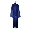 Women Lace Stitching Long Bathrobes Nightgown Soft Silk Dressing Gown Bath Robe Large Size Sexy Pajamas