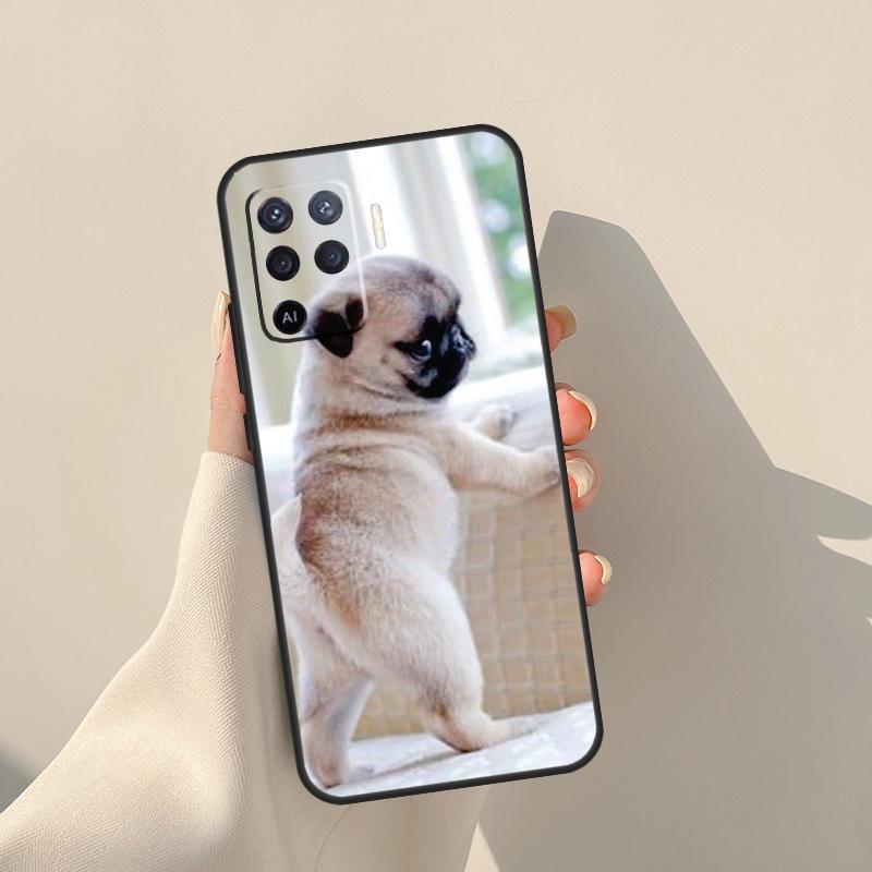

Cute Pug Dog Case For Oppo A94 A74 A54 A60 A80 A40 A18 A38 A58 A78 A98 A96 A76 A16 A15 A17 A57 A77 A5 Pro OPPO A40 A40m