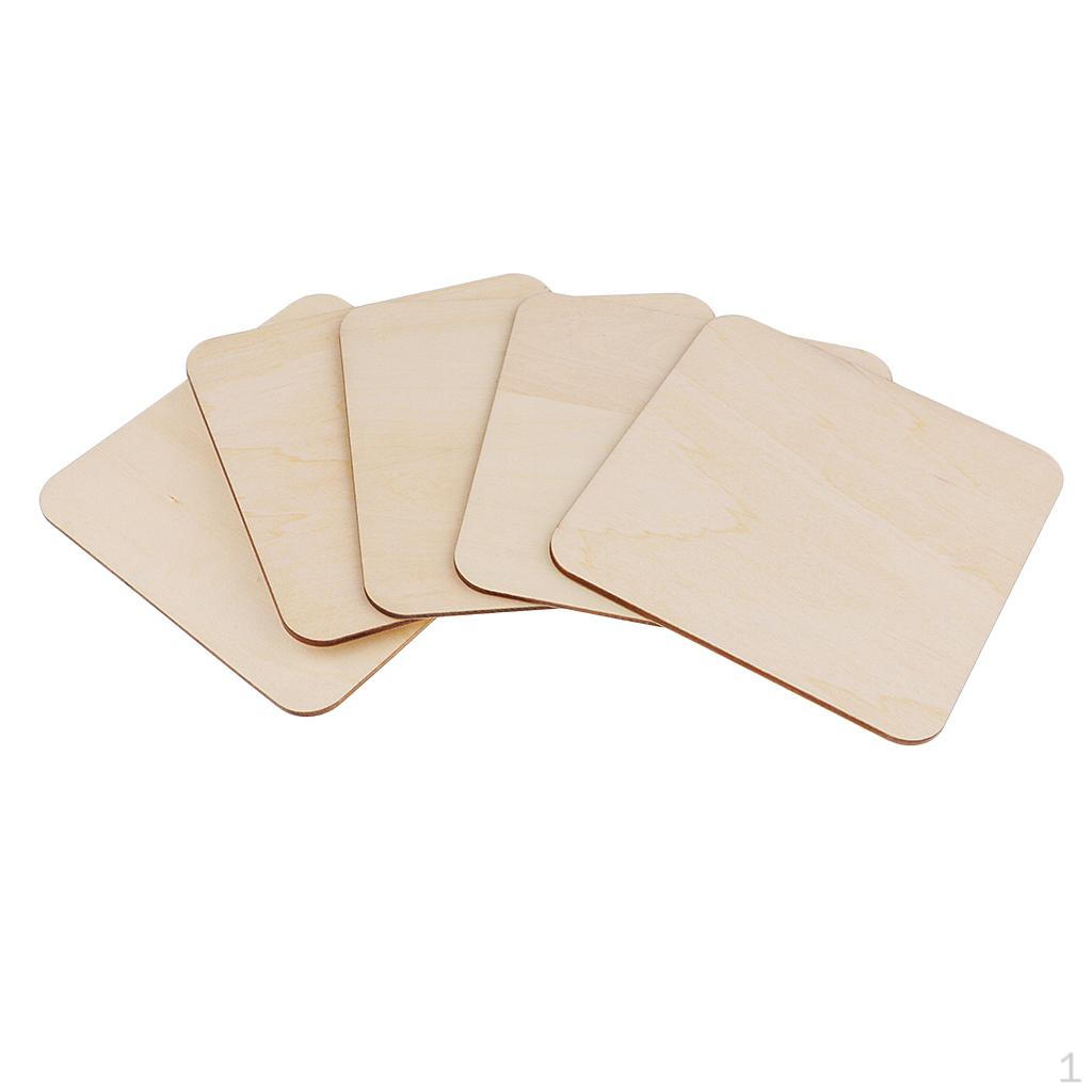 WOODEN SHAPE Square Pieces Decor Plaques