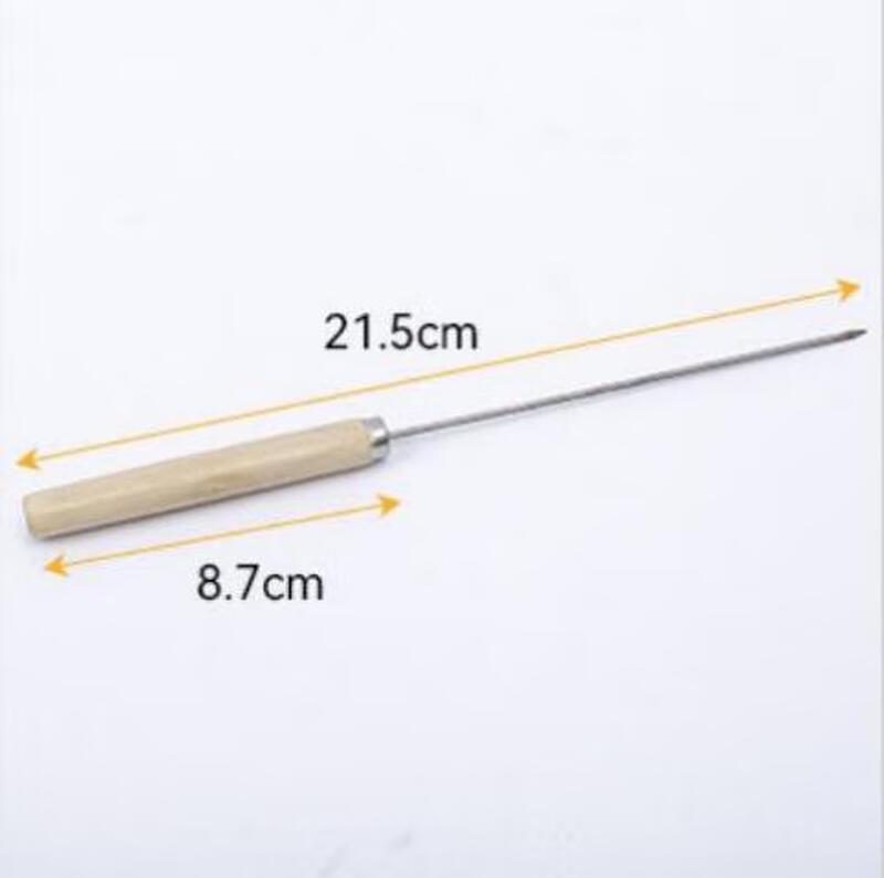 Stainless Steel BBQ Skewers with Wooden Handle