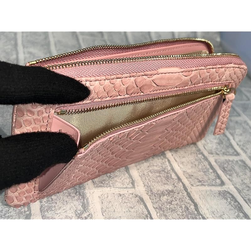 [GUODI] long wallet L-shaped zipper type python genuine leather ladies men's HJ-PY1756 snakeskin snakeskin snakeskin wallet wallet Life unisex unisex