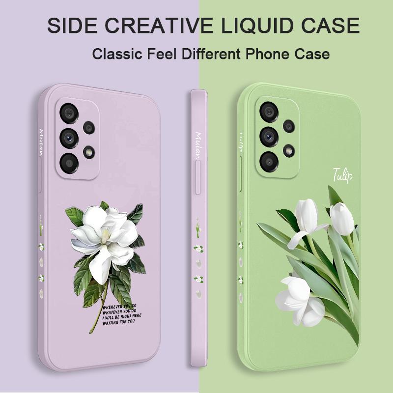 Mangnolia Case For Samsung Galaxy A73 A53 A33 A23 A13 A03 A72 A52 A52S A32 A22 A12 A02 A02S A71 A51 A31 A21S 4G 5G Cover