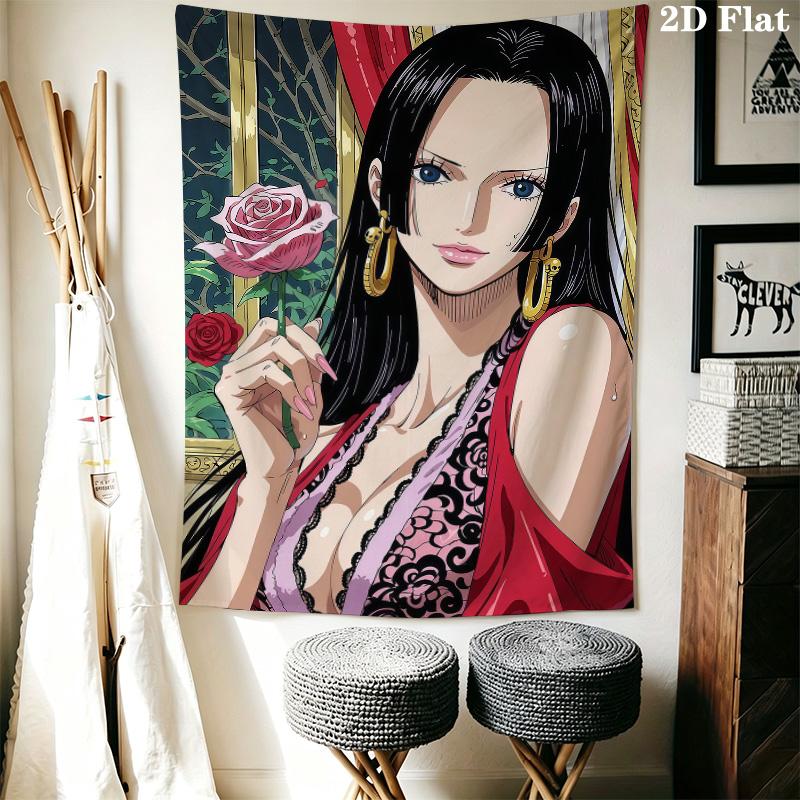 Boa Hancock Wall Tapestry Aesthetic Wall Hanging Printed Fabric Blanket Decorative Tapestries For Bedroom Living Room Home Decor