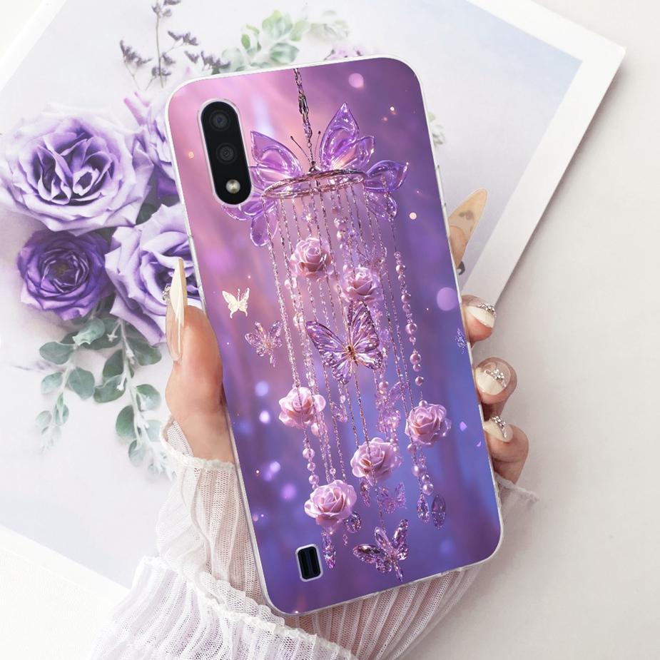 For Samsung Galaxy A01 Case SM-A015F New Luxury Painted Cover Soft Slim Phone Case For Samsung A01 M 01 Galaxy M01 Fundas Bumper