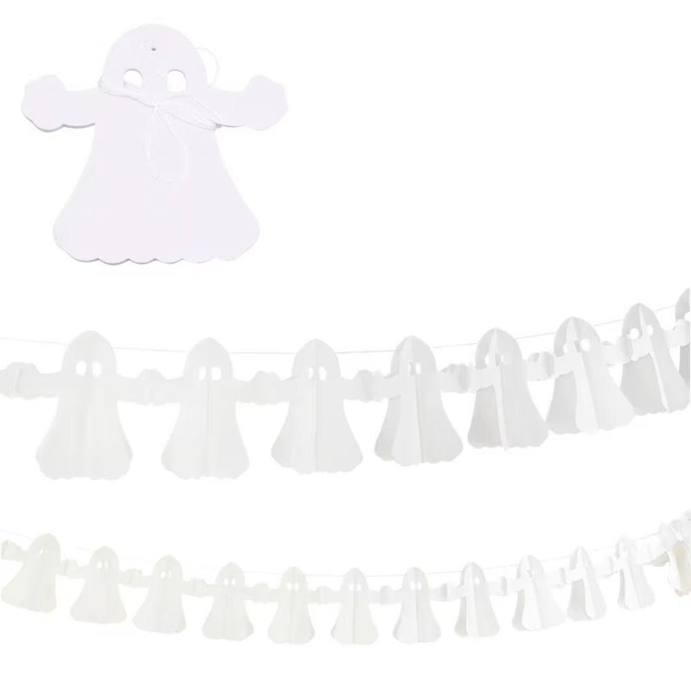 3 Meter Halloween Hanging Garland Honeycomb Paper Party Banner Spider Bat Decor Horror Props