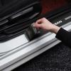 CBKSJY1 4Pcs Car Door Plate Carbon Fiber Threshold Protector Sticker For Nissan Nismo Almera Tiida Juke Teana Qashqai 350Z 370Z GTR
