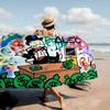 Cartoon Dollar Monopolys Anime Beach Swimming Towel Soft Absorbent Washcloth Children's Gifts for Kids Travel Camping Gym
