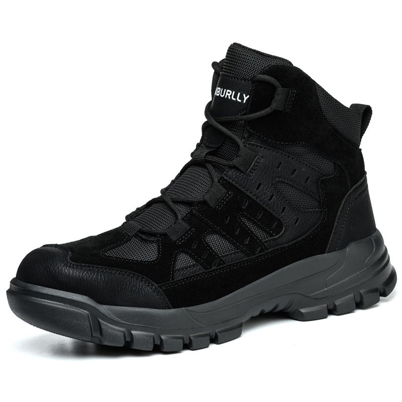 

High top Men boots Work Safety Shoes Steel Toe Shoes Work Sneakers Protection Shoes Puncture-Proof Indestructible shoes 37