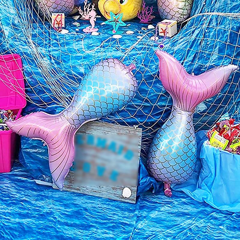97pcs Mermaid Tail Shell Balloon Arch Under the Sea Mermaid Birthday Party Decoration Kids Girls Balon Wedding Baby Shower