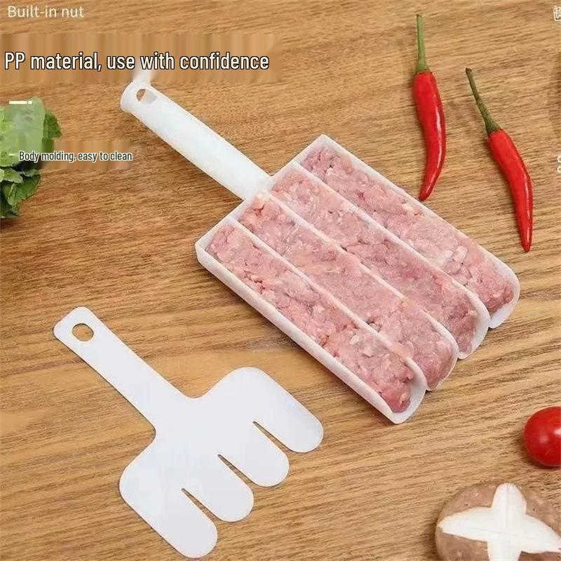 Three-Link Non-Stick Kitchen Meatball Maker - Four-Link Plastic Fish Ball Press Tool