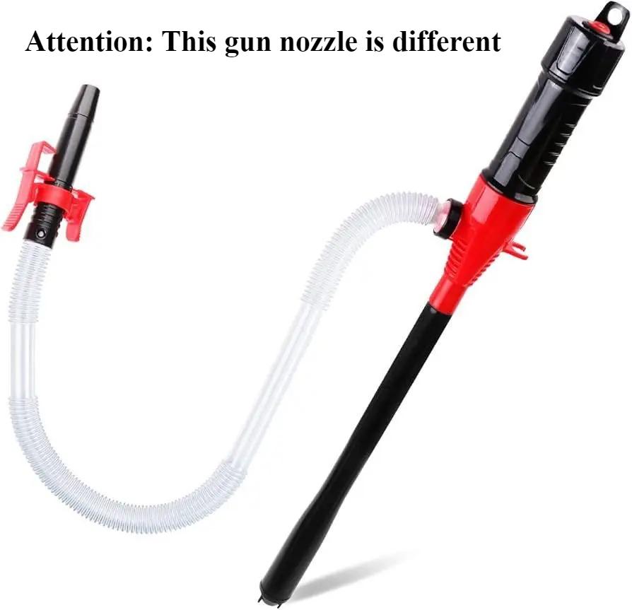 

1PC New electric oil pump, portable oil pump self driving hose delivery pump with muzzle design for fuel oil gas water petroleum червоний