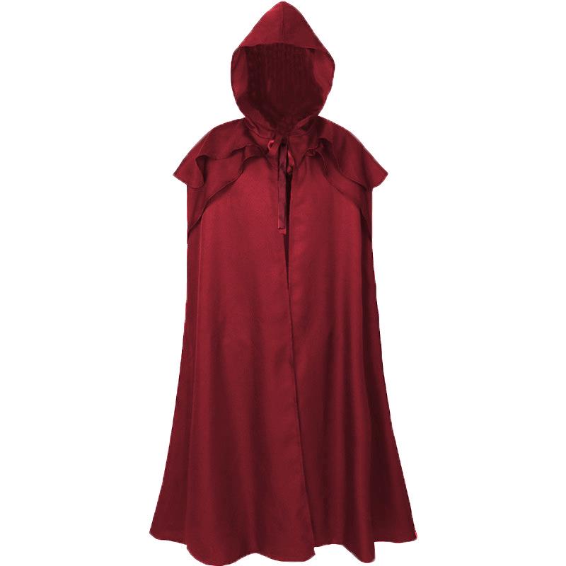 2025 Grim Reaper Hooded Cloak Robe - Medieval Wizard Cosplay Costume