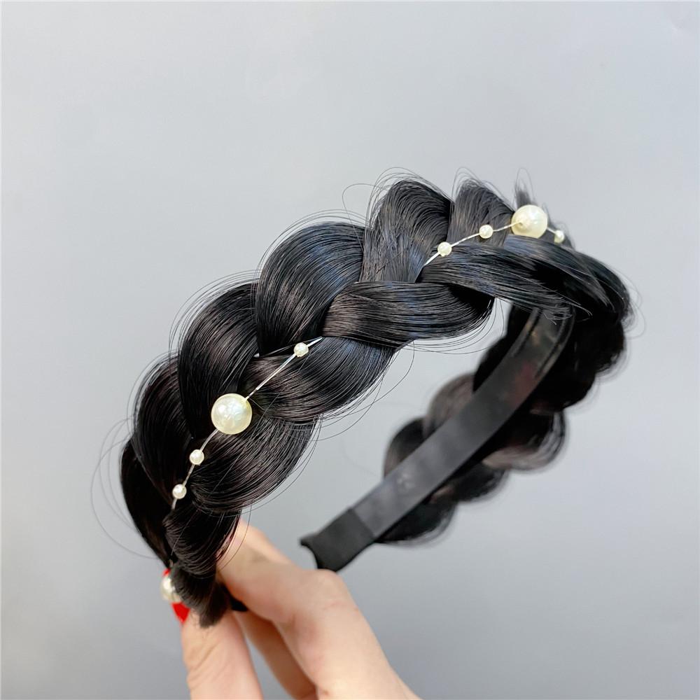 Women Hair Band Fishbone Braid Lazy Wig Twist Braid Headband Hairpin Bohemia Fashion Non-slip Headdress Bridal Hair Accessories