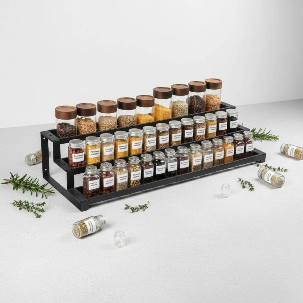 3-Tier Seasoning Rack 3-Level Tier Extendable for Pantry