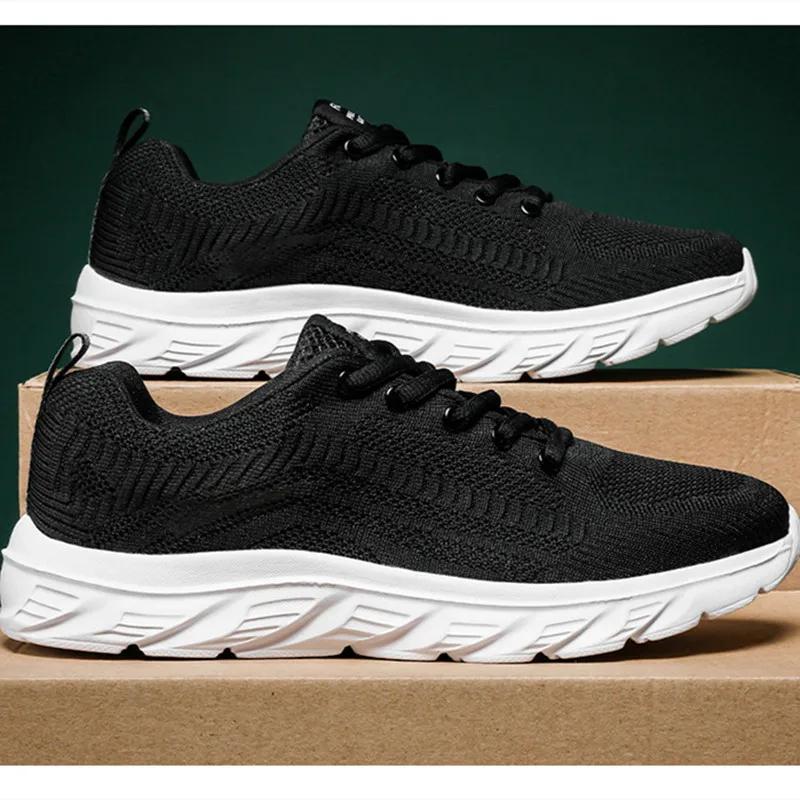 Men Sneakers New Breathable Lace Up Men Mesh Shoes Fashion Casual No-Slip Light Men Running Sport Shoes Tenis Masculino