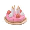 Play Food Two-Layer Pretend Birthday Cake Toy Hand-Eye Coordination for Toddlers