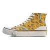 Li Ning Line Friends X  Comfortable Durable High-Top Canvas Sneakers Women sneakers Yellow AGCQ594-1