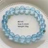 Natürlicher Blauer Topas Klare Runde Perlen Trendiges Unisex Armband Schmuck Party Geschenk 7mm 8mm AAAAAA
