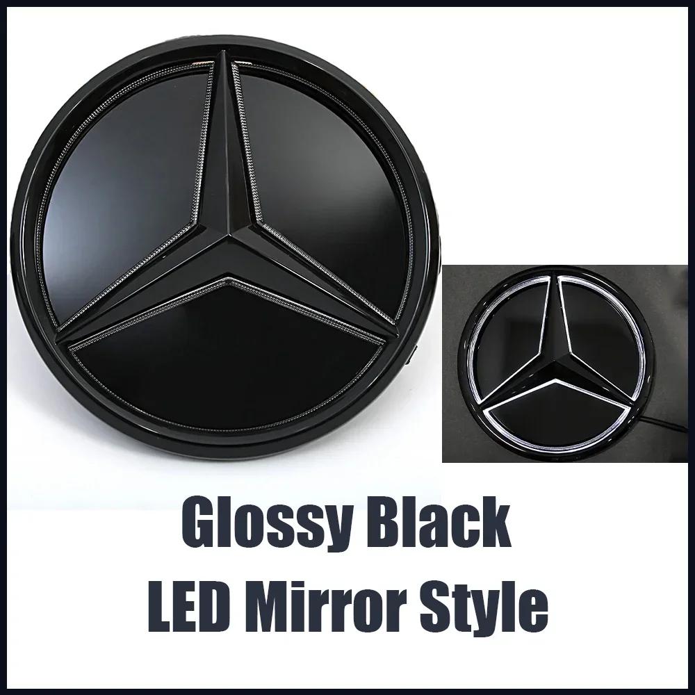 Per Mercedes Benz Classe A W176 2016-2018 A180 A200 A250 Argento e Nero Stile Effetto 3D Griglia Anteriore Emblema Stella Logo Badge