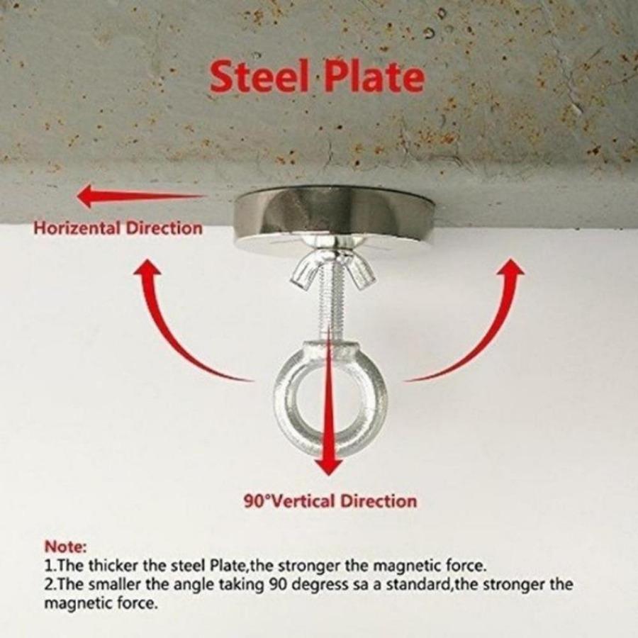 Super Strong Pull Force Round Neodymium Magnet with Eyebolt Strong Magnetic Ring Salvage Magnet In Water