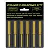 6pcs Chainsaw Sharpening Stone Chain Saw Sharpener Diamond Grinding Tool Titanium-Plated Grinding Bits 4mm/4.8mm/5.5mm