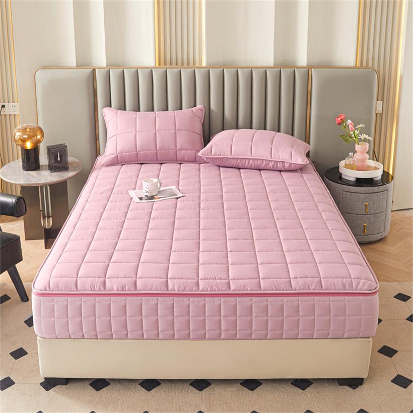 

Матрасный наматрасник с пятью полностью закрытыми сторонами, утолщенный стеганый матрасный топпер, бесшумный, против клещей, дышащий чехол-протектор для матраса 90x200x15cm