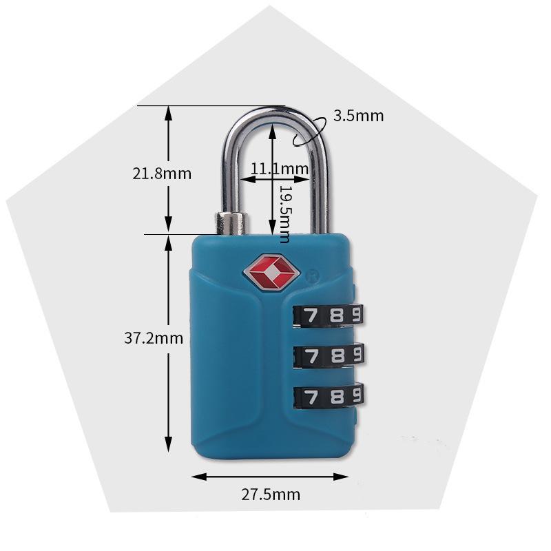 Cross-border TSA007 Customs Lock ABS Lightweight Luggage/Gym Locker Combination Padlock - New Model