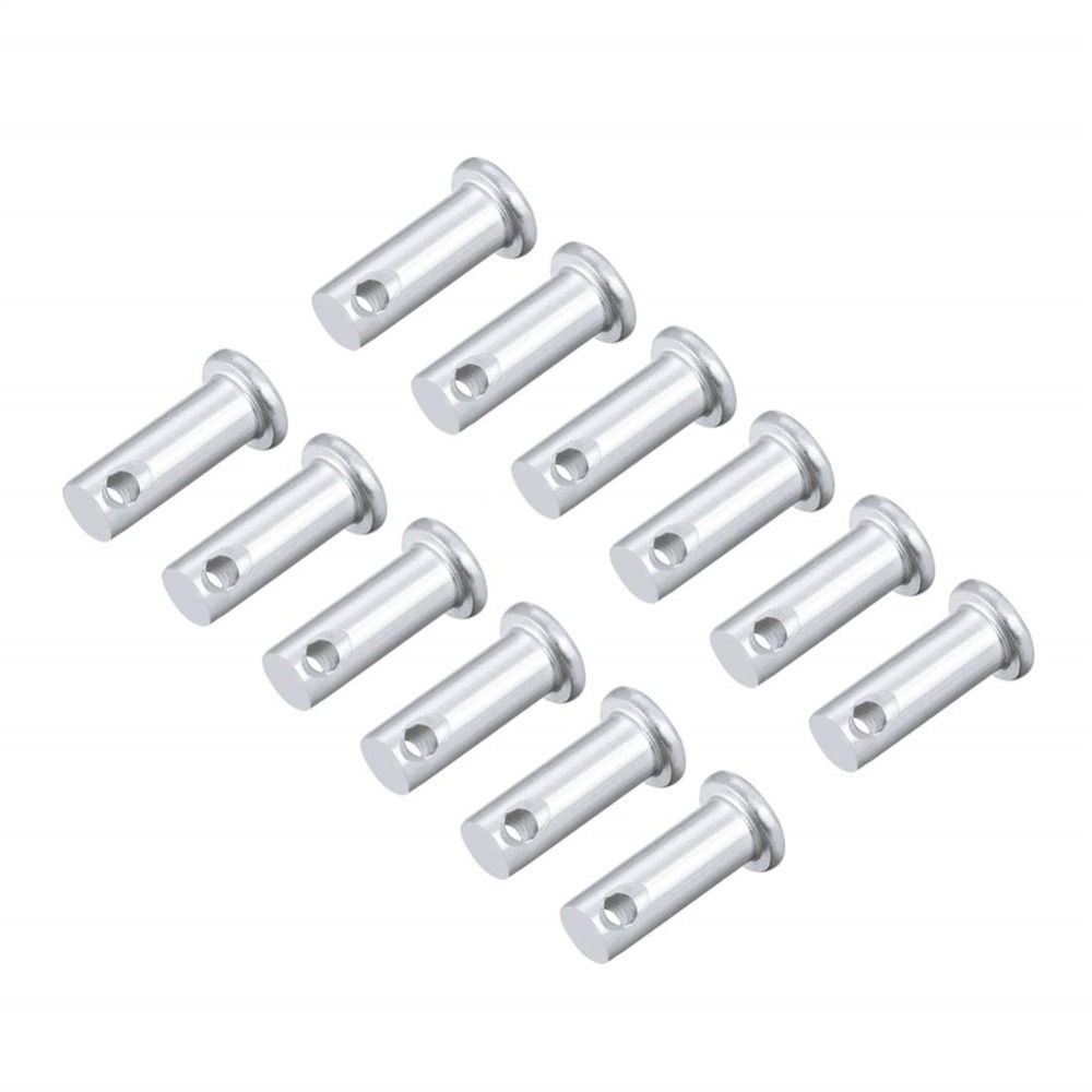 12Pcs M8 Link Hinge Pin 304 Stainless Steel Flat Head High Quality Single Hole Clevis Pins