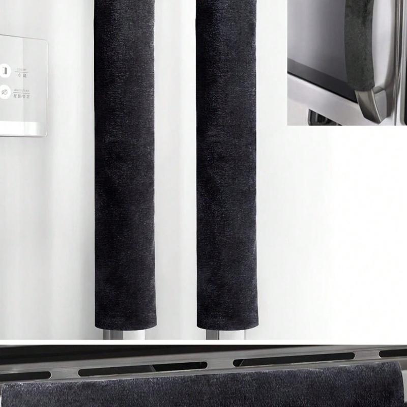 2Pcs Double-Door Refrigerator Oven Microwave Handle Gloves, Non-Slip Anti-Oil Warm Refrigerator Door Refrigerator Oven Handle Gloves