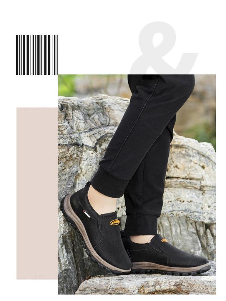 Men's New Style Waterproof Leather Slip-On Casual Walking Shoes - Super Lightweight, Plus Size 46 for Driving