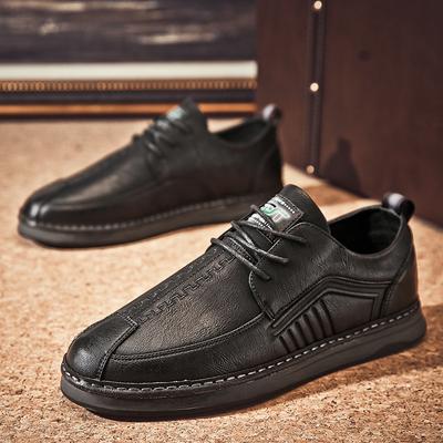 Fashion Handmade Soft Sole Casual Shoes for Men Oxford Shoes Lace Up Sports Shoes for Men Business Leather Shoes Non Slip