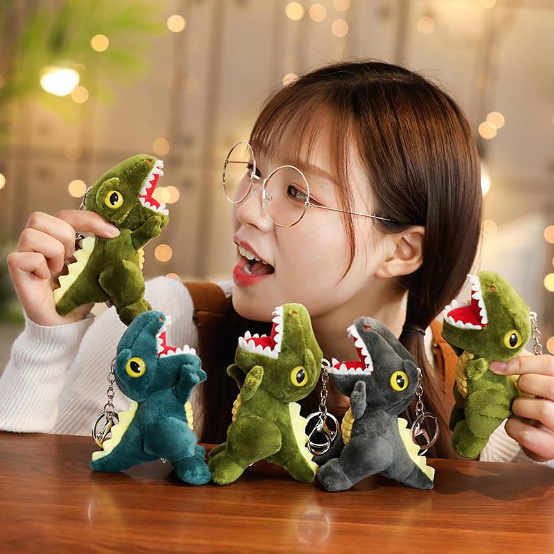 Cute Dinosaur Mini Plush Keychain Cozy Trex Toy Perfect For Bag Decorations